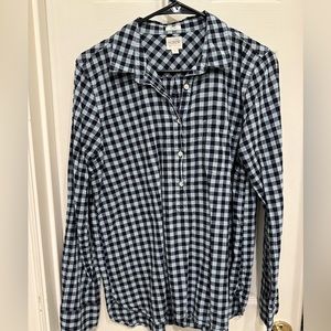 J Crew Women’s Plaid Popover